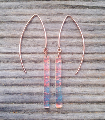 Rainbow Earrings Rose Gold